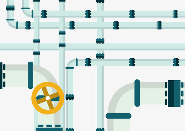 矢量复杂的下水管道插图