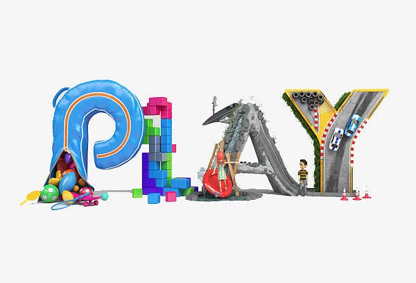 创意英文字体paly