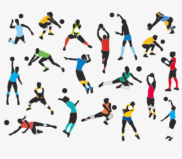 矢量排球运动素材免费下载_觅元素