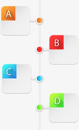 矢量立体字母编号引导PNG图片