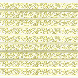 黄色中国风花边