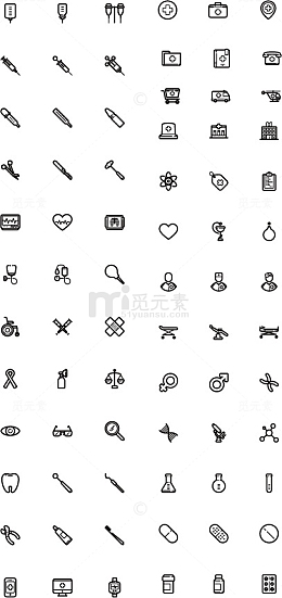 医疗元素矢量图标