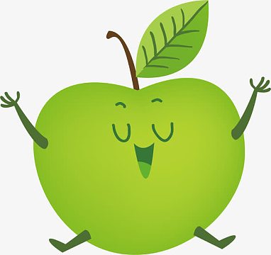 的苹果小人png可爱卡通水果小人png红苹果小人png卡通微笑水果小人