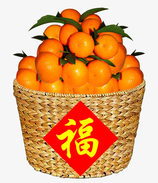 一篓筐蜜桔图片免扣素材