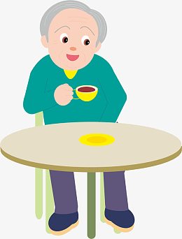 喝茶的老人