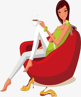 喝茶女人