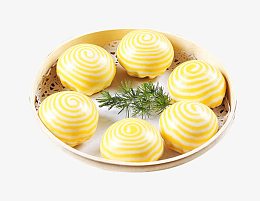 奶黄馒头素材