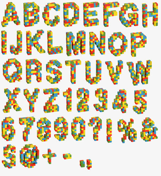 积木块艺术字