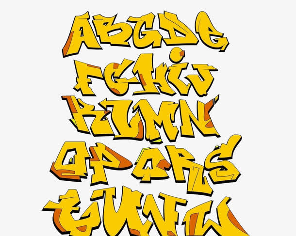 创意涂鸦字喷漆涂鸦字图