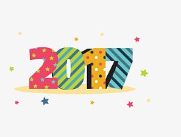 矢量彩色立体2017