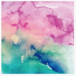 矢量蓝红水彩纸印染画