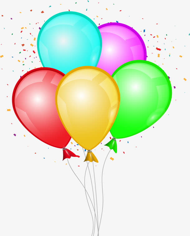 卡通彩色的气球