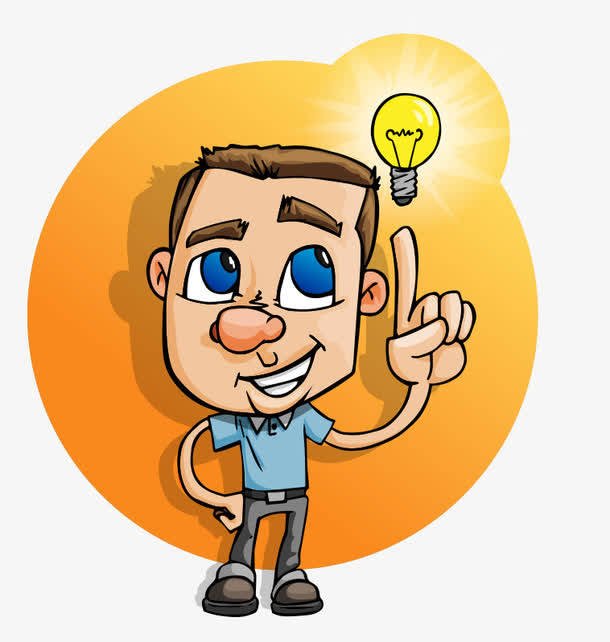 创意头脑风暴的卡通人物