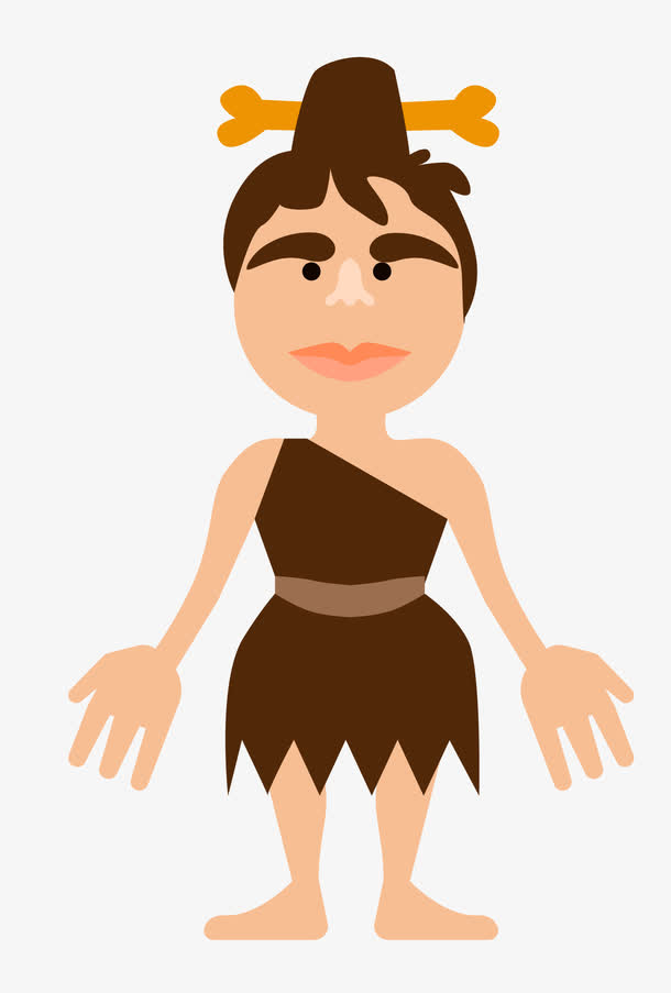 矢量女性原始人素材