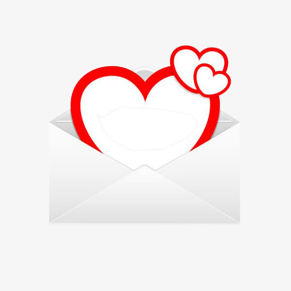 带心型图案信封图标