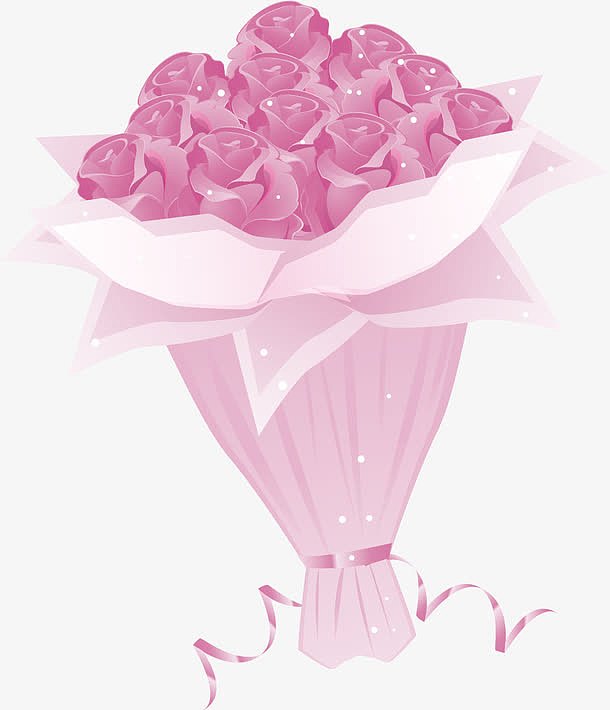 矢量婚礼粉色玫瑰