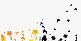 新疆旅游花朵剪影