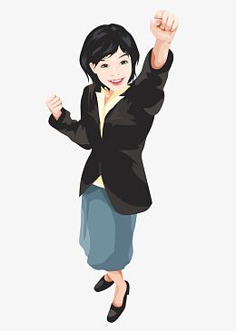 充满元气加油打气的女人