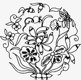花卉线条图