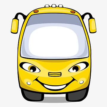 公共汽车停车牌psdpng车图案手绘交通工具素材 大巴png卡通儿童等待