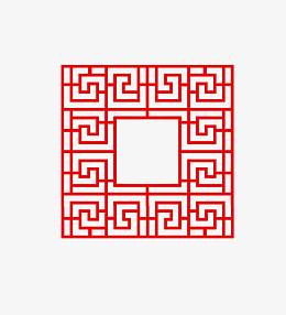 矢量中国风门窗雕花