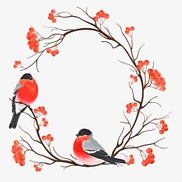 中国风花鸟边框素材