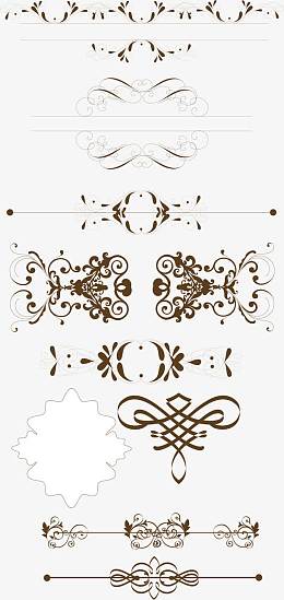 矢量古典花纹素材