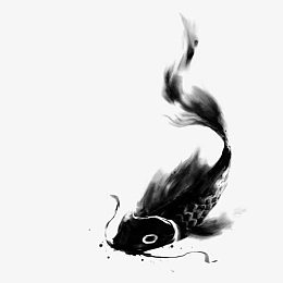 中国风水墨金鱼