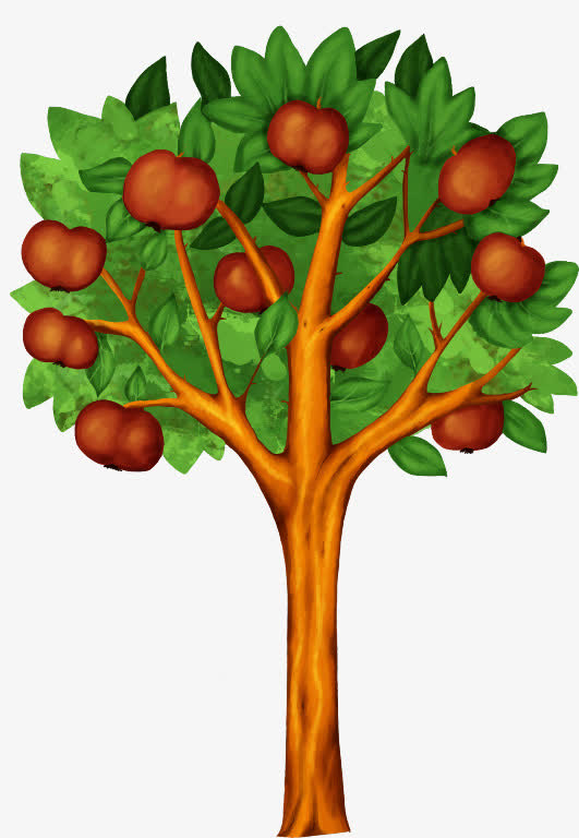 手绘果树免抠素材免费下载_觅元素51yuansu.com