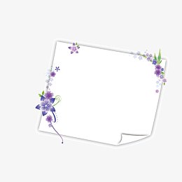 矢量紫色花朵纸张信纸底板