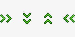 加速箭头方向指向