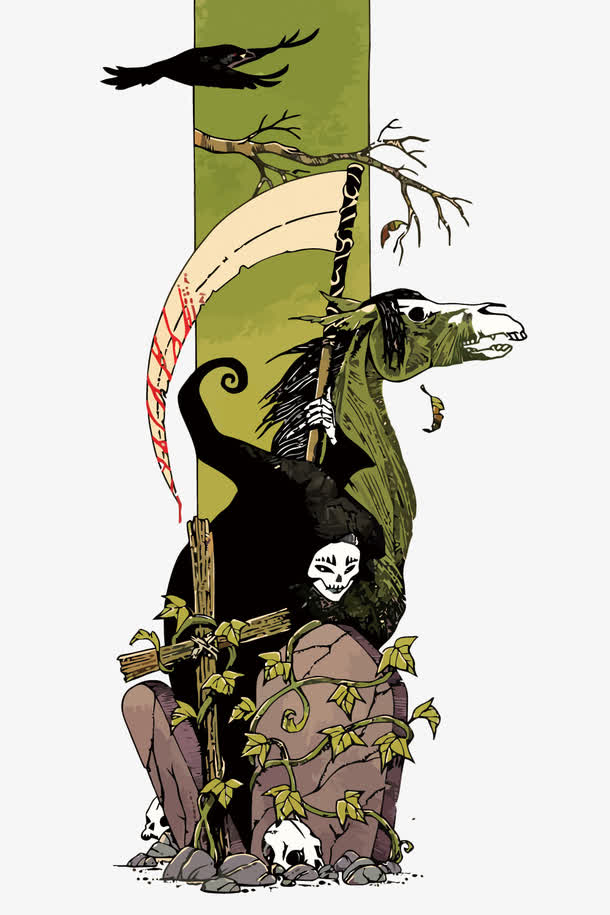 关键词 : 死神,马,墓碑,乌鸦,png,png图片,png免费下载[声明] 觅元素