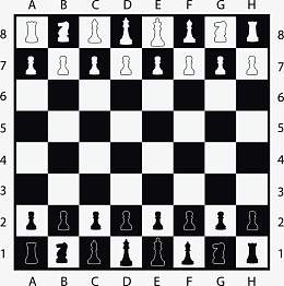 矢量国际象棋棋局