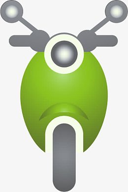 绿色摩托车