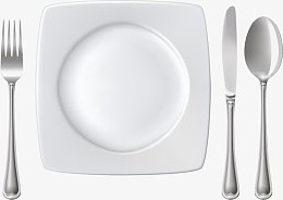 矢量元素时尚餐具