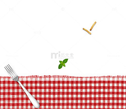 红色格子餐桌布