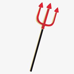 卡通恶魔杈