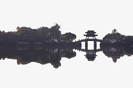 装饰水墨西湖免抠素材
