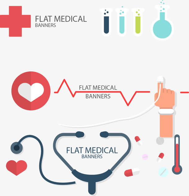 矢量手绘医疗相关图标素材免费下载_觅元素