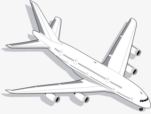 白色手绘飞机