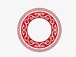 中国风古典圆边框png