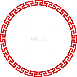 中国风复古圆形边框