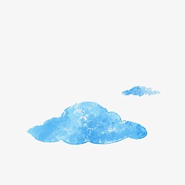 水彩色卡通云朵