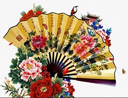 牡丹花扇子