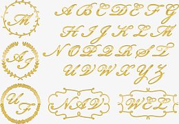 金色艺术字矢量素材