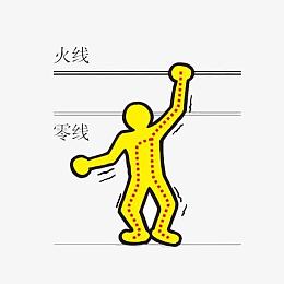 安全用电火线零线警示图