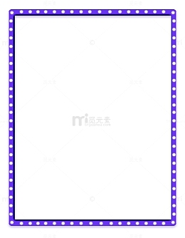 蓝色灯泡边框