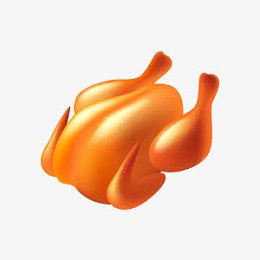 烤鸡简约卡通矢量素材