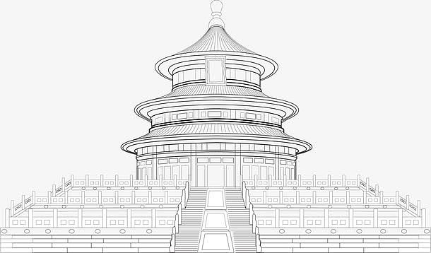 天坛漫画素材-天坛漫画图片元素-觅元素