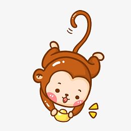 小猴子卡通漂浮